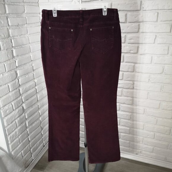 St John's Bay Ladies Size 12 Purple Bootcut Corduroy Pants - Picture 2 of 11